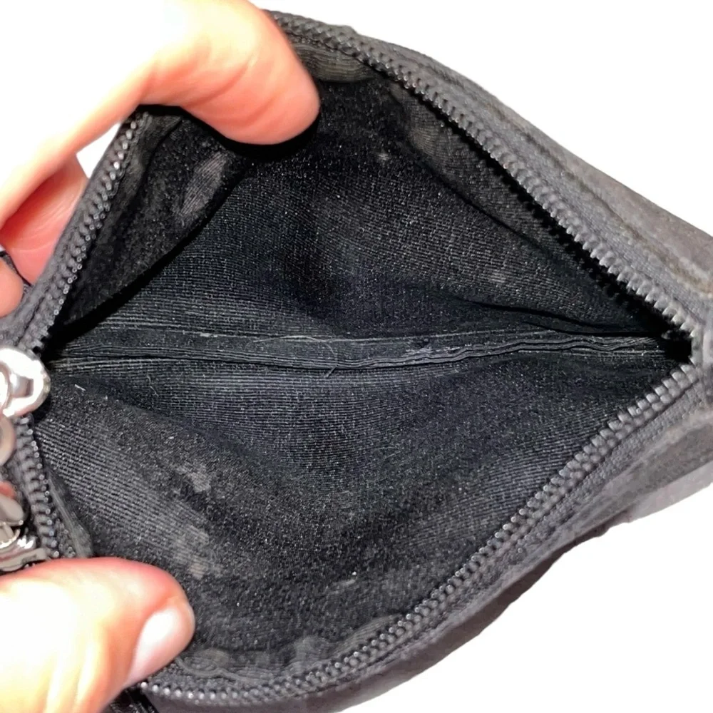 Coach Black Mini Monogrammed Wristlet
